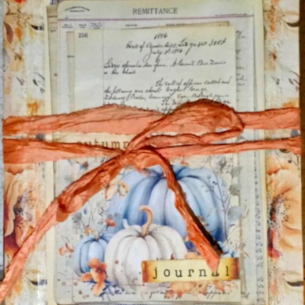 🥮 Charming Grateful Pumpkin 🕋 Spice Vintage Journal ☕